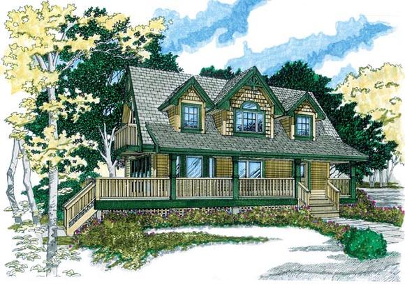 Country House Plan 55401 with 3 Beds, 2 Baths Elevation