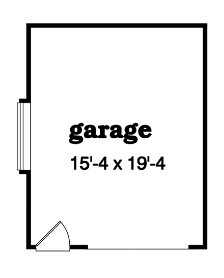 Traditional 1 Car Garage Plan 55521 First Level Plan