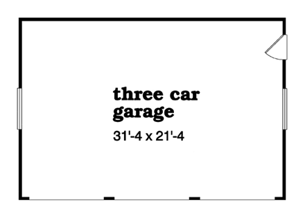 Traditional 3 Car Garage Plan 55523 First Level Plan
