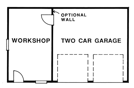 Traditional 2 Car Garage Plan 55528 First Level Plan