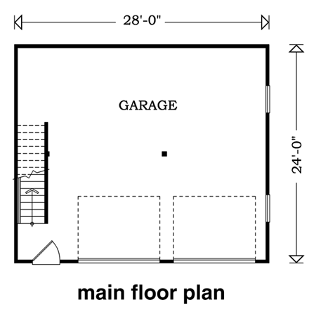 Cape Cod 2 Car Garage Plan 55530 First Level Plan