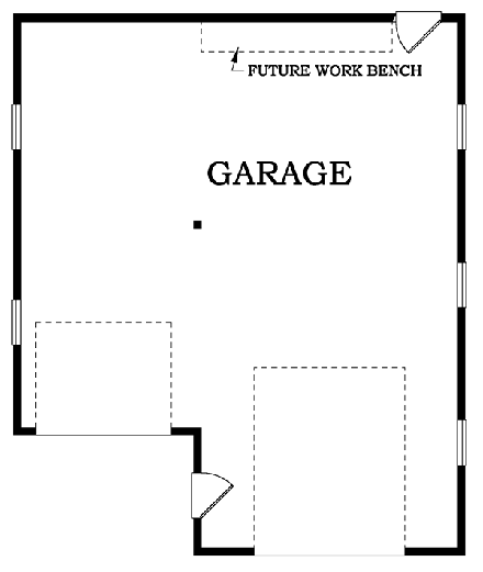 Traditional 2 Car Garage Plan 55536, RV Storage First Level Plan