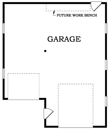 Traditional 2 Car Garage Plan 55537, RV Storage First Level Plan