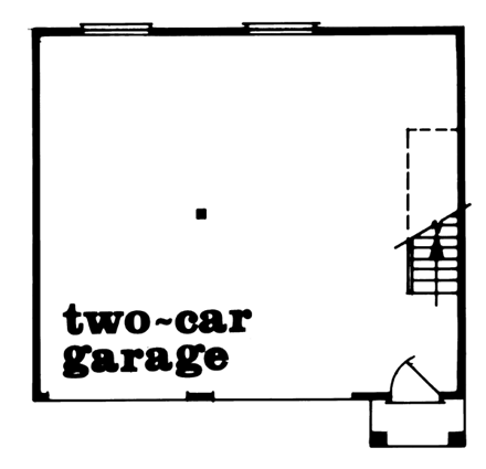 Contemporary 2 Car Garage Plan 55542 First Level Plan