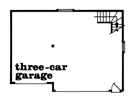 Traditional 3 Car Garage Plan 55545 First Level Plan