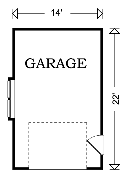 Traditional 1 Car Garage Plan 55554 First Level Plan