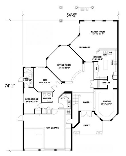 Mediterranean House Plan 55759 with 6 Beds, 6 Baths, 3 Car Garage First Level Plan