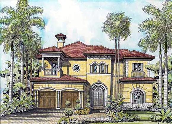 House Plan 55799 with 6 Beds, 7 Baths, 3 Car Garage Elevation
