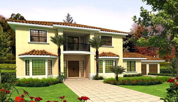 Florida House Plan 55847 with 6 Beds, 7 Baths, 2 Car Garage Elevation