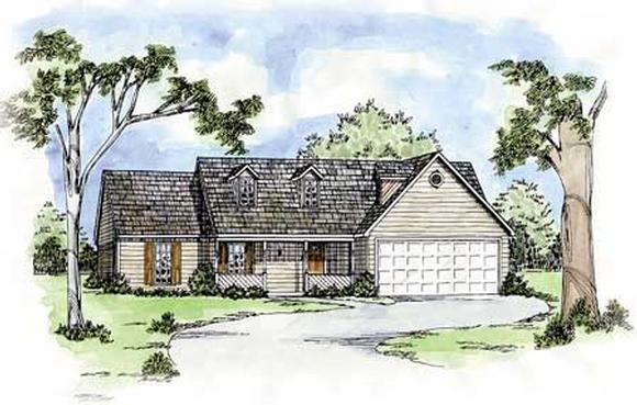 Country House Plan 56048 with 3 Beds, 2 Baths, 2 Car Garage Elevation