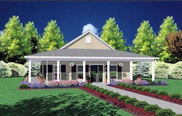 Country House Plan 56092 with 3 Beds, 2 Baths Elevation