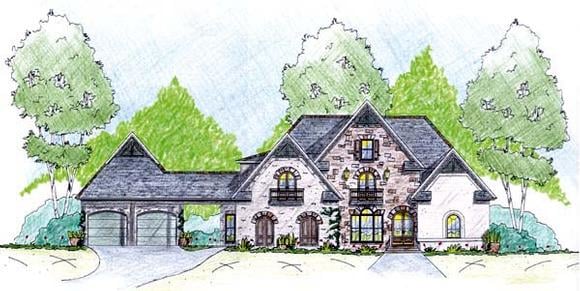 House Plan 56334 with 5 Beds, 5 Baths, 2 Car Garage Elevation