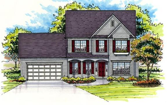 Colonial, Country, Farmhouse, Traditional, Victorian House Plan 56403 with 3 Beds, 3 Baths, 2 Car Garage Elevation