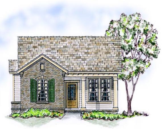 Bungalow, Traditional House Plan 56502 with 3 Beds, 2 Baths, 2 Car Garage Elevation