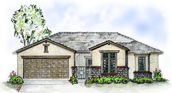 Florida, Traditional House Plan 56511 with 3 Beds, 2 Baths, 2 Car Garage Elevation