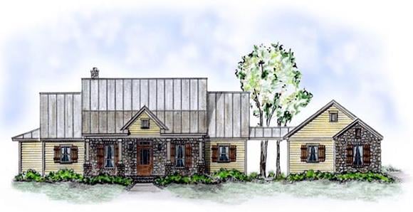 Country House Plan 56512 with 3 Beds, 2 Baths, 2 Car Garage Elevation