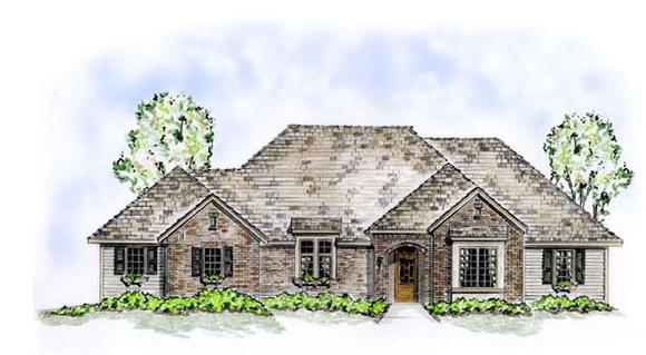 Traditional House Plan 56524 with 3 Beds, 2 Baths, 2 Car Garage Elevation