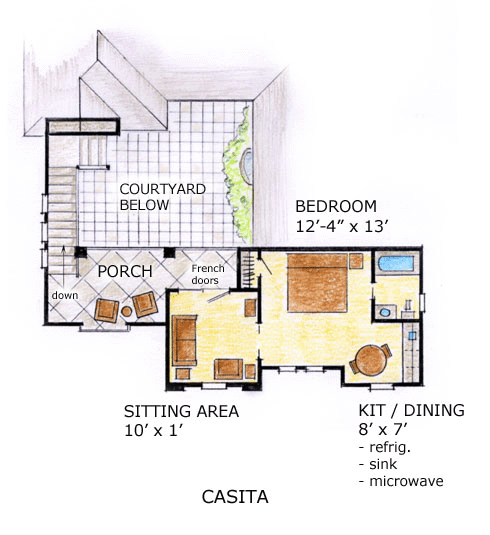 Florida, Mediterranean House Plan 56549 with 4 Beds, 4 Baths, 3 Car Garage Level Two