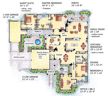 House Plan 56550 - Craftsman Style with 3750 Sq Ft, 3 Bed, 2 Bath