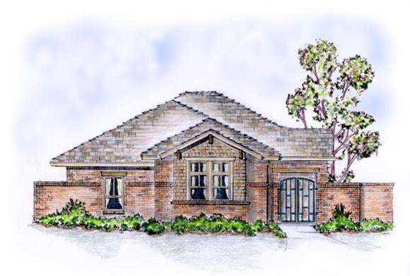 House Plan 56553 with 3 Beds, 2 Baths, 2 Car Garage Elevation