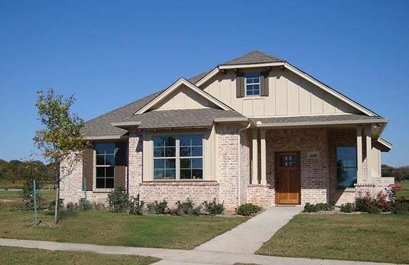 House Plan 56556 with 2 Beds, 2 Baths, 2 Car Garage Elevation