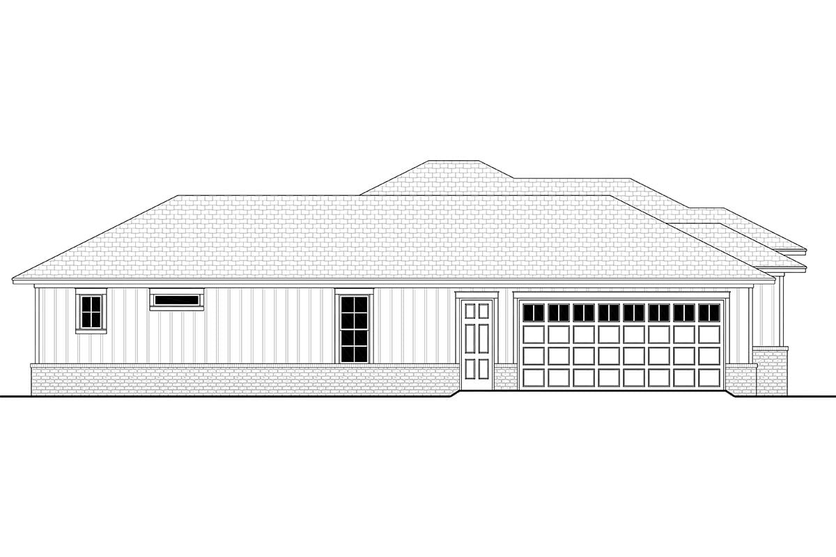 Country, Farmhouse, Ranch Plan with 2330 Sq. Ft., 3 Bedrooms, 3 Bathrooms, 2 Car Garage Picture 3