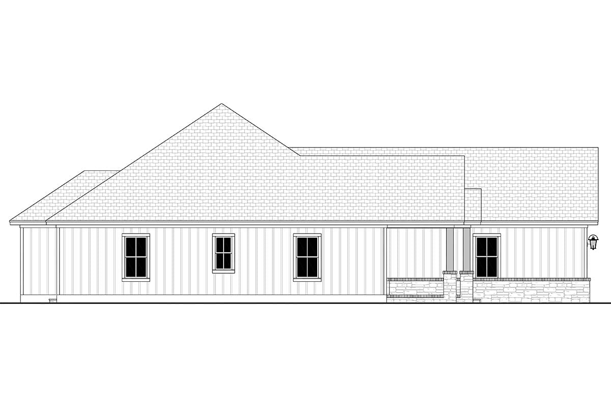 Craftsman, Farmhouse, Ranch Plan with 2230 Sq. Ft., 3 Bedrooms, 3 Bathrooms, 3 Car Garage Picture 3