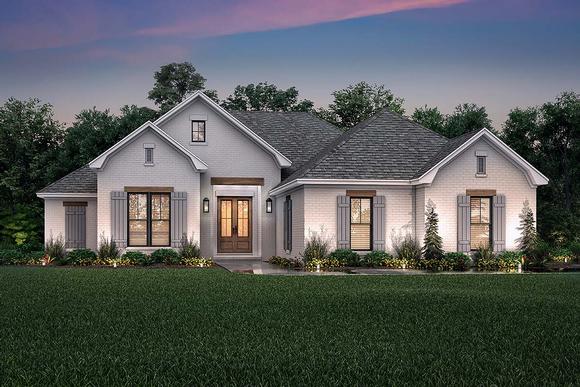 Country, French Country, One-Story, Traditional House Plan 56709 with 3 Beds, 2 Baths, 2 Car Garage Elevation
