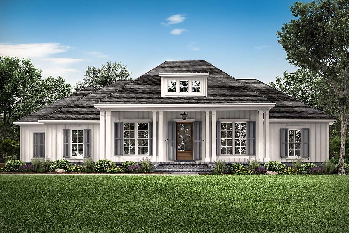Country, French Country, Southern House Plan 56711 with 3 Beds, 3 Baths, 2 Car Garage Elevation
