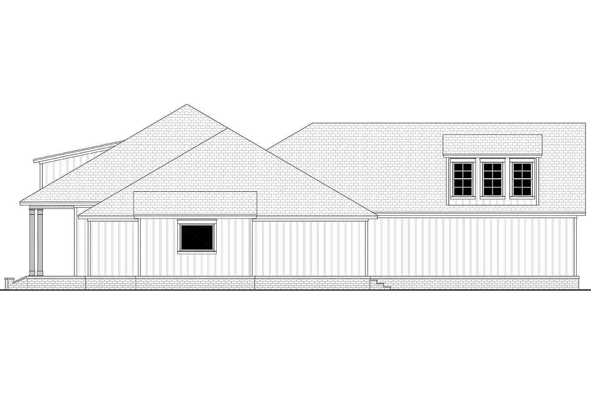 Country, French Country, Southern Plan with 2588 Sq. Ft., 3 Bedrooms, 3 Bathrooms, 2 Car Garage Picture 2