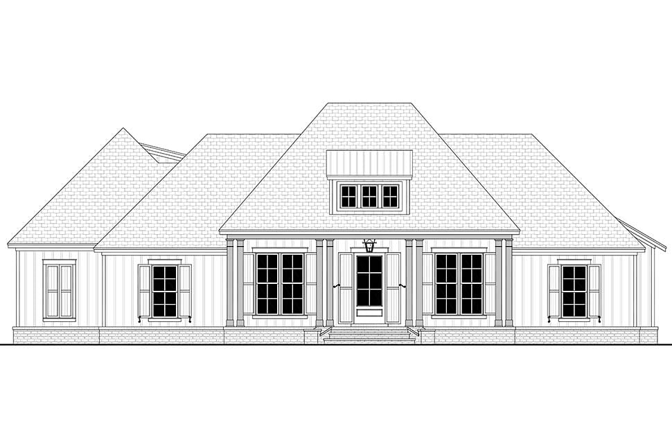 Country, French Country, Southern Plan with 2588 Sq. Ft., 3 Bedrooms, 3 Bathrooms, 2 Car Garage Picture 4