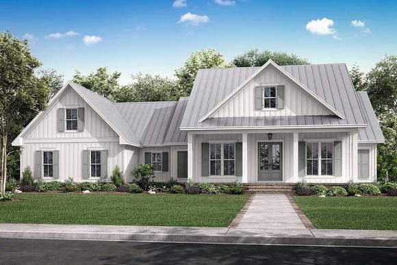 Country, Craftsman, Farmhouse, Southern, Traditional House Plan 56713 with 3 Beds, 3 Baths, 2 Car Garage Elevation