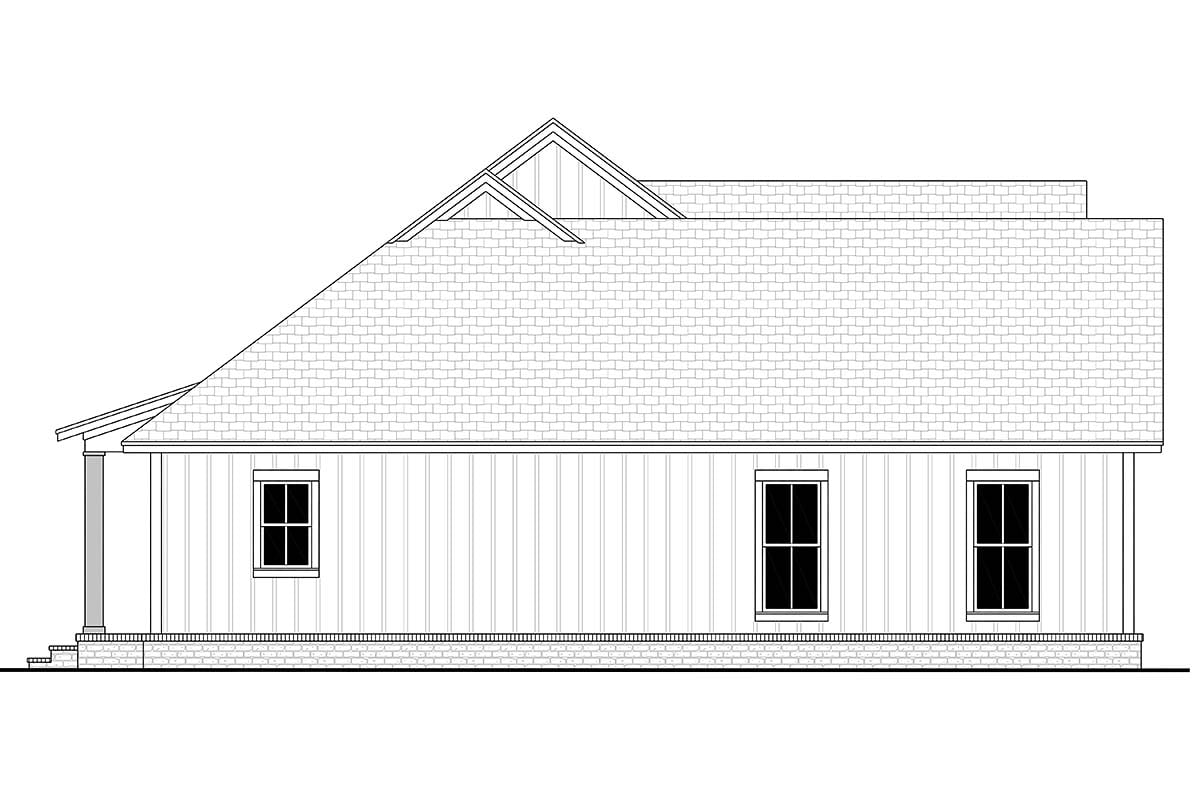 House Plan 56715 - Traditional Style with 1706 Sq Ft, 3 Bed, 2 Ba