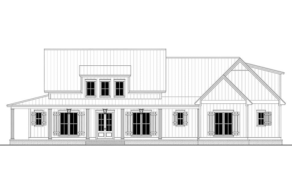 Country, Craftsman, Farmhouse Plan with 2395 Sq. Ft., 3 Bedrooms, 3 Bathrooms, 2 Car Garage Picture 4