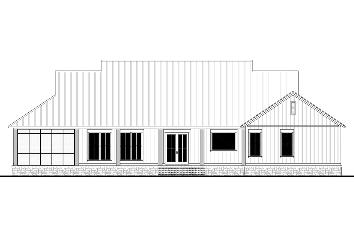 Country, Farmhouse, Southern, Traditional Plan with 2589 Sq. Ft., 3 Bedrooms, 3 Bathrooms, 2 Car Garage Picture 5