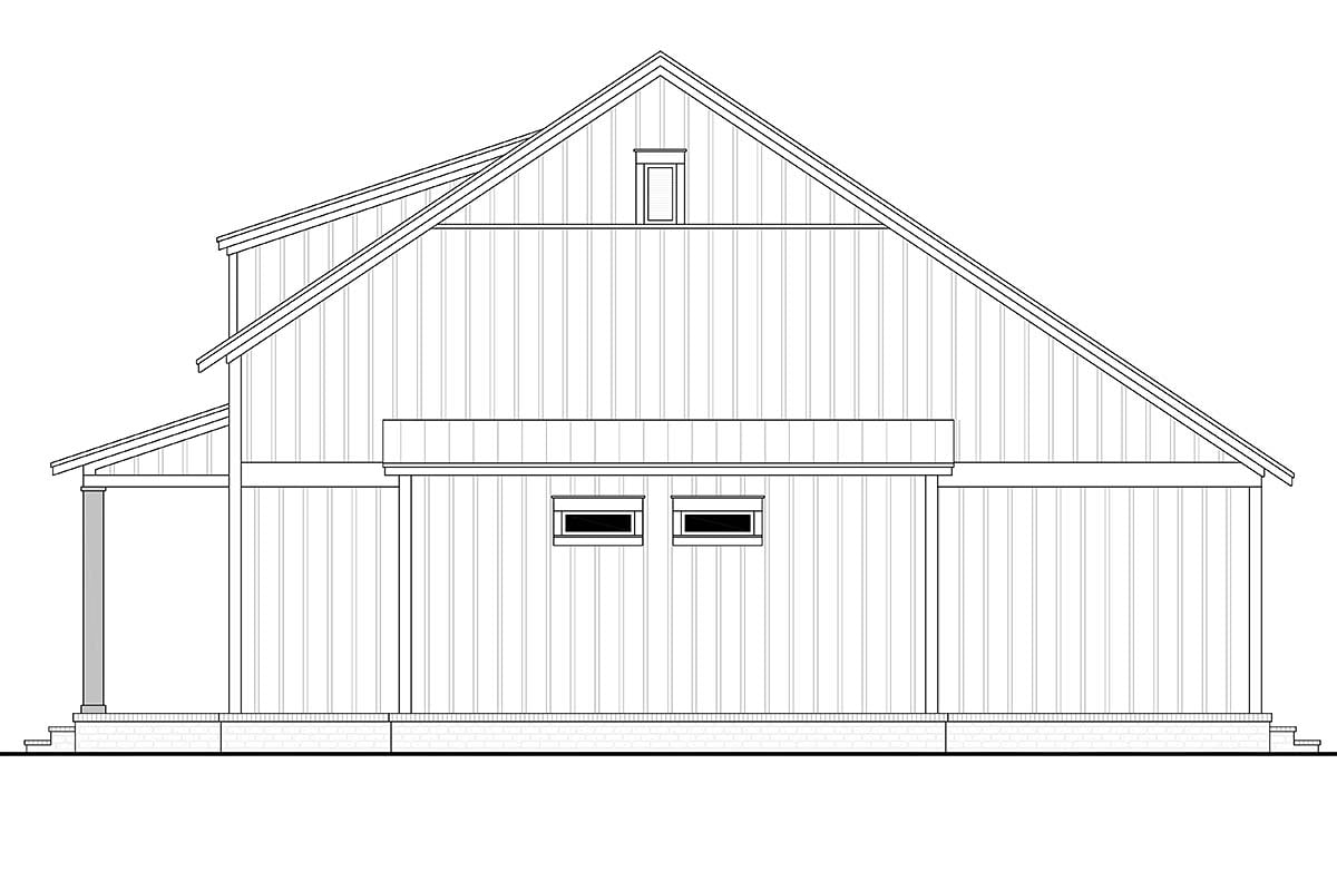 Cottage, Country, Farmhouse Plan with 1257 Sq. Ft., 2 Bedrooms, 2 Bathrooms Picture 2