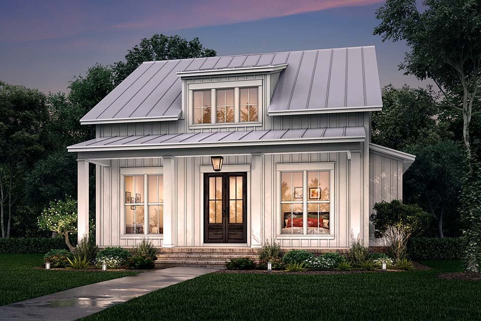 Cottage, Country, Farmhouse Plan with 1257 Sq. Ft., 2 Bedrooms, 2 Bathrooms Picture 5