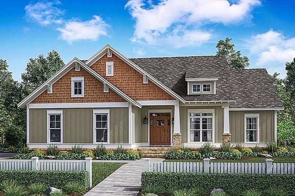 Cottage, Country, Craftsman, Traditional House Plan 56901 with 3 Beds, 2 Baths, 2 Car Garage Elevation