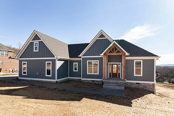 French Country, Traditional House Plan 56906 with 3 Beds, 2 Baths, 2 Car Garage Elevation