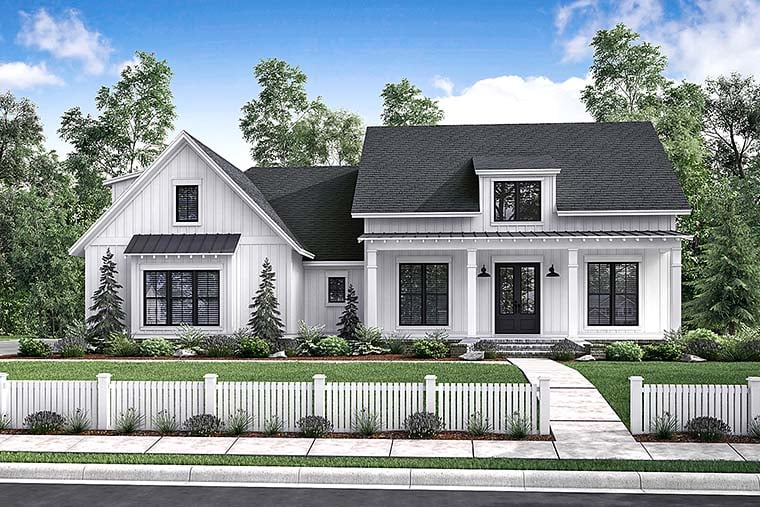 Country, Craftsman, Farmhouse House Plan 56912 with 3 Beds, 2 Baths, 2 Car Garage Elevation