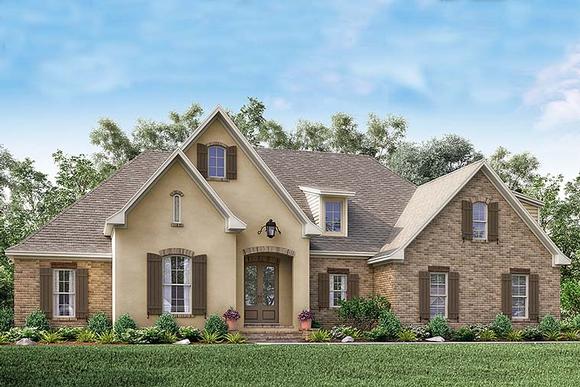 Country, French Country House Plan 56915 with 4 Beds, 2 Baths, 2 Car Garage Elevation