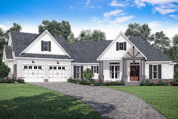 Country, Craftsman, Farmhouse, Traditional House Plan 56921 with 3 Beds, 3 Baths, 2 Car Garage Elevation