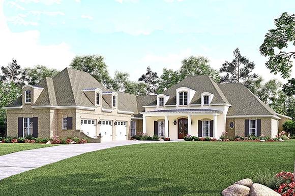 European, French Country, Southern House Plan 56929 with 4 Beds, 5 Baths, 3 Car Garage Elevation
