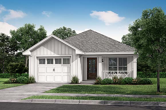 Country, Ranch, Traditional House Plan 56936 with 3 Beds, 2 Baths, 1 Car Garage Elevation