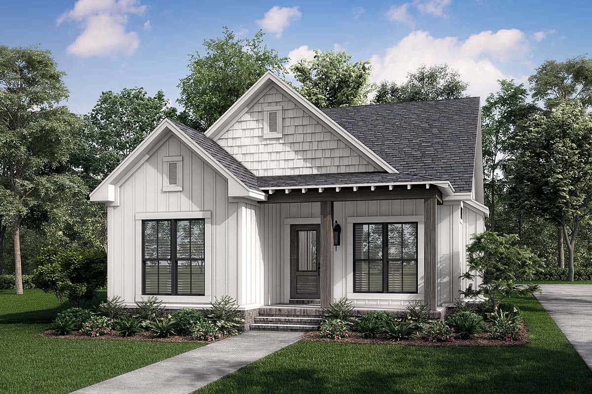 Cottage, Country, Southern, Traditional House Plan 56937 with 3 Beds, 2 Baths, 2 Car Garage Elevation