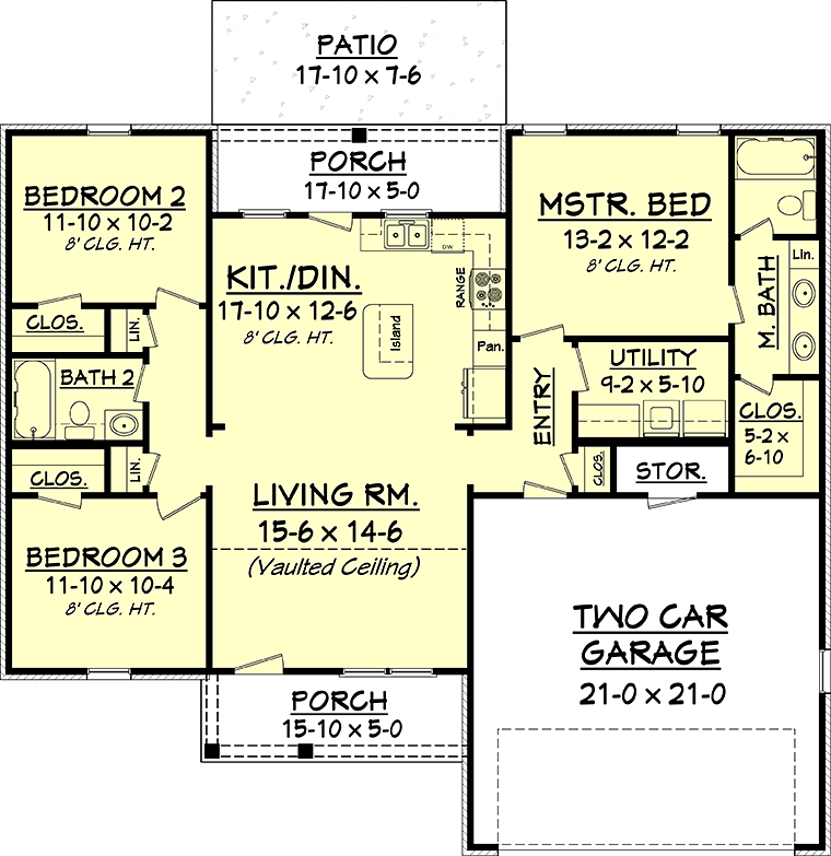 House Plan 56938 Traditional Style