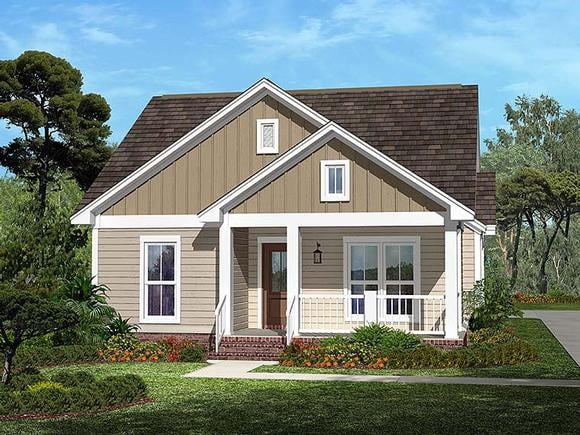 Country, Craftsman, Traditional House Plan 56940 with 3 Beds, 2 Baths, 2 Car Garage Elevation
