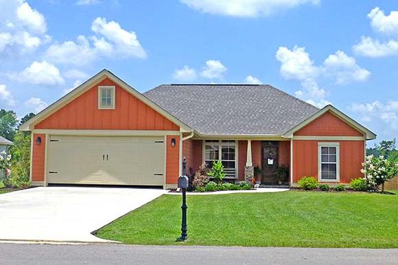 Cottage, Country, Craftsman, Traditional House Plan 56961 with 3 Beds, 2 Baths, 2 Car Garage Elevation