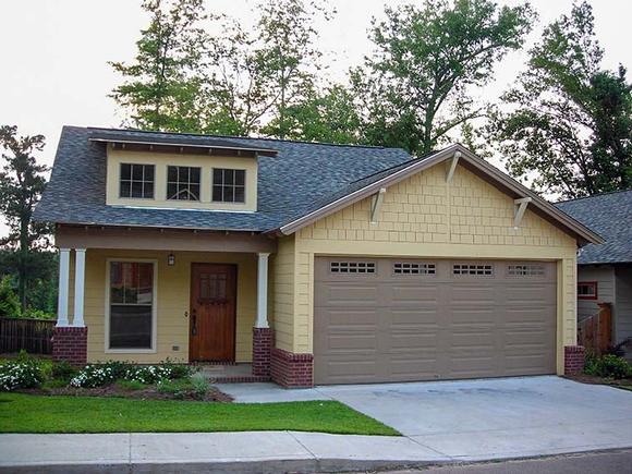 Bungalow, Cottage, Country, Craftsman, Southern House Plan 56980 with 3 Beds, 2 Baths, 2 Car Garage Elevation