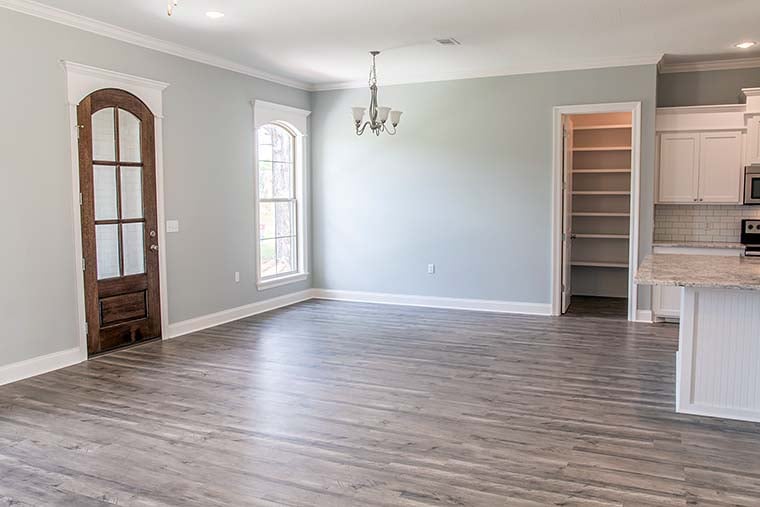 European, French Country, Traditional Plan with 1715 Sq. Ft., 3 Bedrooms, 2 Bathrooms, 2 Car Garage Picture 3